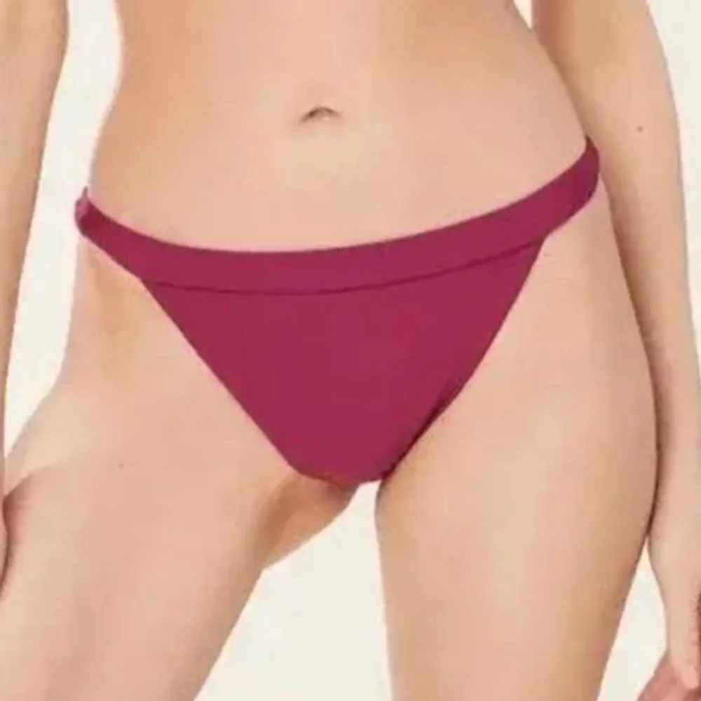 Andie Plum Purple Caicos Wide Band Cheeky Bikini Bottom Sz XL NWT